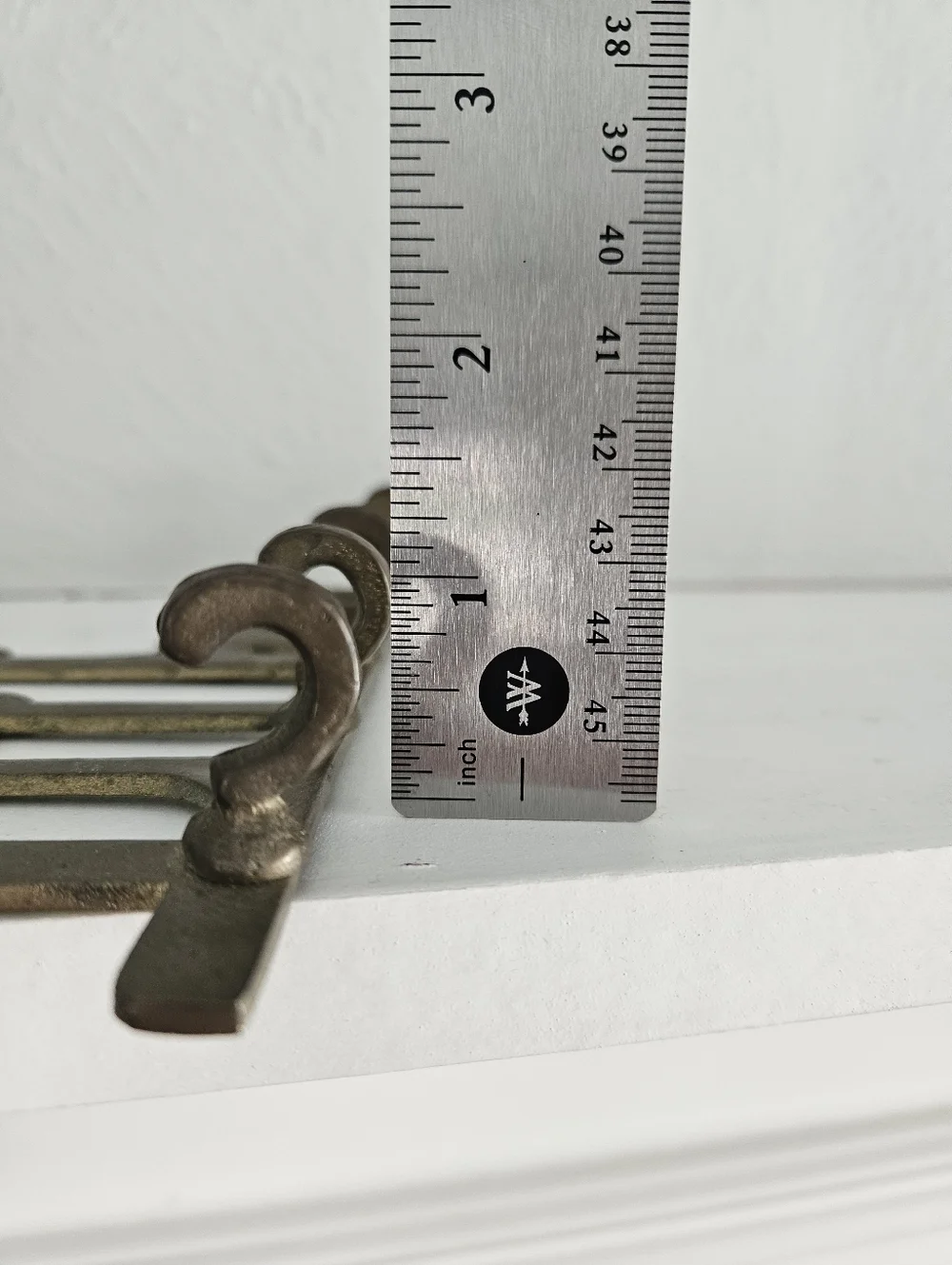 Vintage Brass House Shaped Wall Mounted Key/Accessory Holder Rack